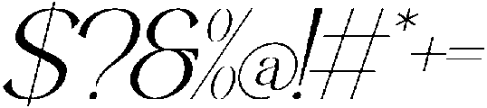 Brastovile Italic otf (400) Font OTHER CHARS