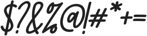 Bratterly Bold Italic otf (700) Font OTHER CHARS