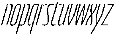 Bratva Narrow Slant otf (400) Font LOWERCASE