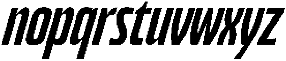 Bratva Normal Slant otf (400) Font LOWERCASE