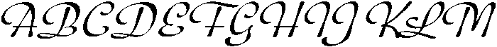 Bravelyn Script Expanded Slanted otf (400) Font UPPERCASE