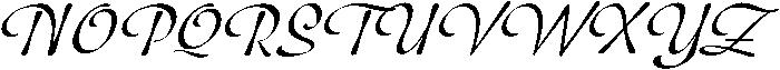 Bravelyn Script Expanded Slanted otf (400) Font UPPERCASE
