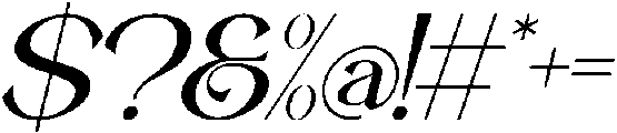 Bravillie Italic otf (400) Font OTHER CHARS