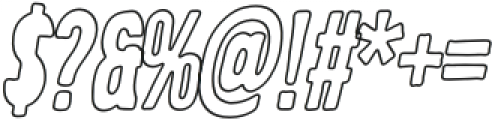 Brawn Italic BoldOutline otf (700) Font OTHER CHARS
