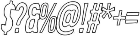 Brawn Italic LightOutline otf (300) Font OTHER CHARS
