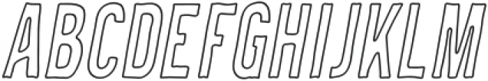Brawn Italic LightOutline otf (300) Font LOWERCASE