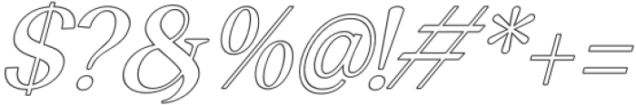 Braxter Italic Outline otf (400) Font OTHER CHARS