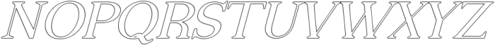 Braxter Italic Outline otf (400) Font UPPERCASE