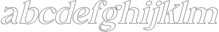 Braxter Italic Outline otf (400) Font LOWERCASE