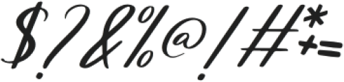 Bready Italic otf (400) Font OTHER CHARS