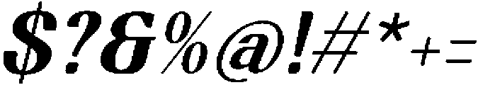 Break Noise Italic otf (400) Font OTHER CHARS