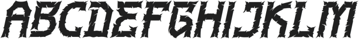 Breakfury Italic otf (400) Font UPPERCASE