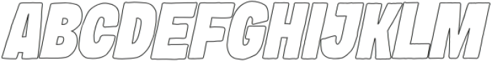 Breakin Italic Outline otf (400) Font UPPERCASE