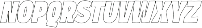 Breakin Italic Outline otf (400) Font UPPERCASE