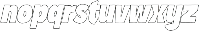 Breakin Italic Outline otf (400) Font LOWERCASE