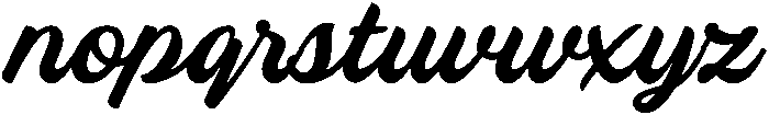 Breakout otf (400) Font LOWERCASE