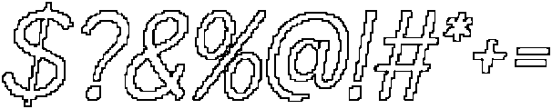 Brendie Pixel Outline otf (400) Font OTHER CHARS