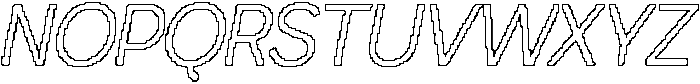 Brendie Pixel Outline otf (400) Font UPPERCASE