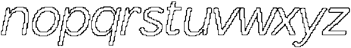 Brendie Pixel Outline otf (400) Font LOWERCASE