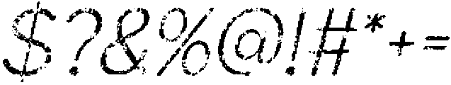Brendie Rounded Stamp Italic otf (400) Font OTHER CHARS