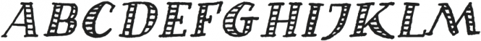 BrewBear Stripe Italic otf (400) Font LOWERCASE