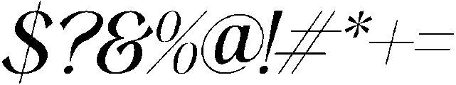 Brianhills Italic otf (400) Font OTHER CHARS