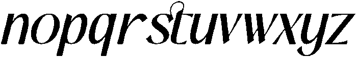 Brianhills Italic otf (400) Font LOWERCASE