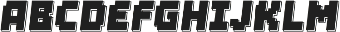 Brick Byte Shadow Italic otf (400) Font UPPERCASE