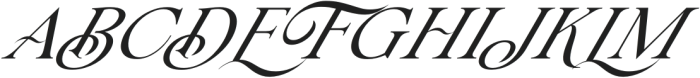 Bricktown Italic otf (400) Font UPPERCASE