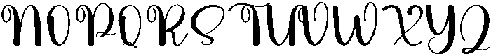 Bride Regular otf (400) Font UPPERCASE