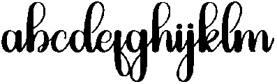 Bride Regular otf (400) Font LOWERCASE