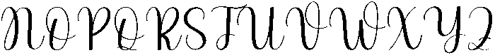 Bride Regular otf (400) Font UPPERCASE