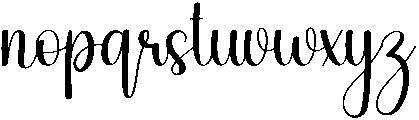 Bride Regular otf (400) Font LOWERCASE
