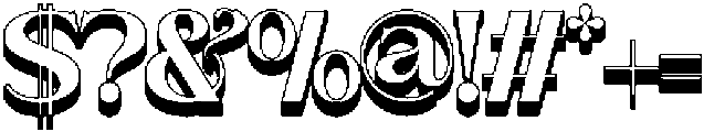 Brideside Bold 3D otf (700) Font OTHER CHARS