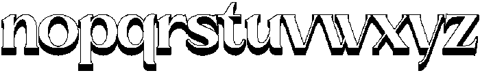 Brideside Bold 3D otf (700) Font LOWERCASE