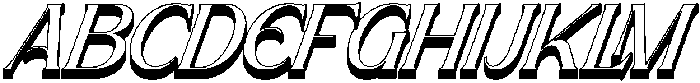 Brideside Oblique 3D otf (400) Font UPPERCASE