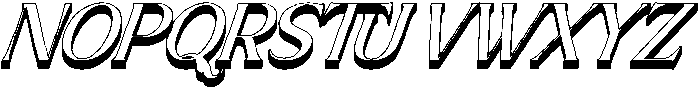 Brideside Oblique 3D otf (400) Font UPPERCASE