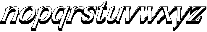 Brideside Oblique 3D otf (400) Font LOWERCASE