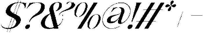 Brideside-Oblique otf (400) Font OTHER CHARS