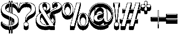 Brideside Regular 3D otf (400) Font OTHER CHARS