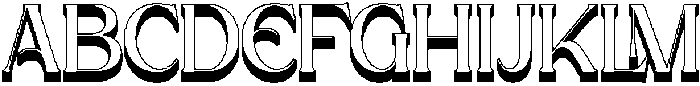 Brideside Regular 3D otf (400) Font UPPERCASE