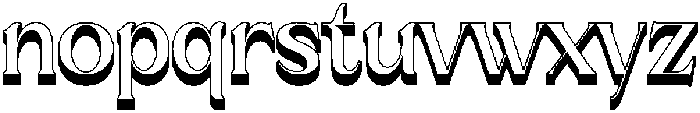 Brideside Regular 3D otf (400) Font LOWERCASE