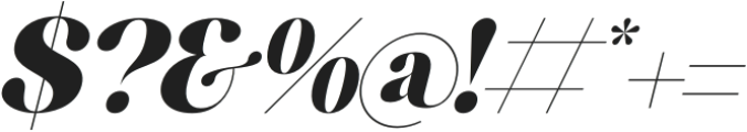 Bridga Goldeni Italic otf (400) Font OTHER CHARS