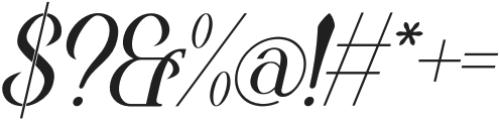 Brighelyn Italic otf (400) Font OTHER CHARS