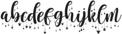 Bright Christmas Ornaments otf (400) Font LOWERCASE