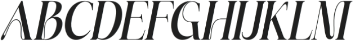 Bright Glamore Italic otf (400) Font UPPERCASE