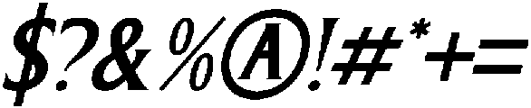 Bright Renew Italic otf (400) Font OTHER CHARS