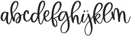 Brightside Regular otf (400) Font LOWERCASE
