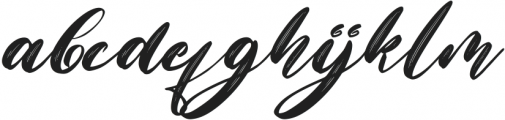 Brigitha Italic otf (400) Font LOWERCASE