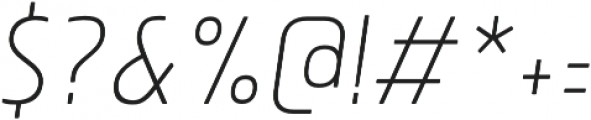 Brilk ExtraLight Italic otf (200) Font OTHER CHARS